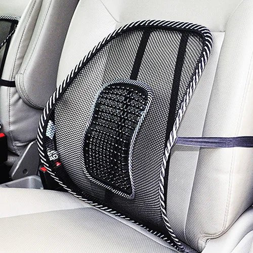 Car Seat Chair Back Cushion Mesh Lumbar Back Brace Car Seat Chair Cushion Massage Back Cushion Pad Support Home Office - Ammpoure