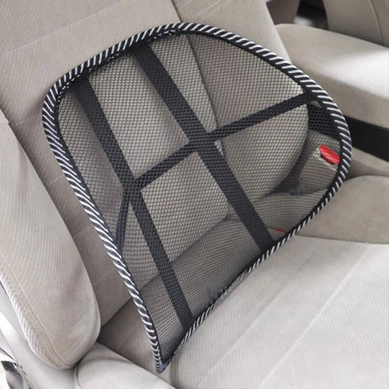 Car Seat Chair Back Cushion Mesh Lumbar Back Brace Car Seat Chair Cushion Massage Back Cushion Pad Support Home Office - Ammpoure
