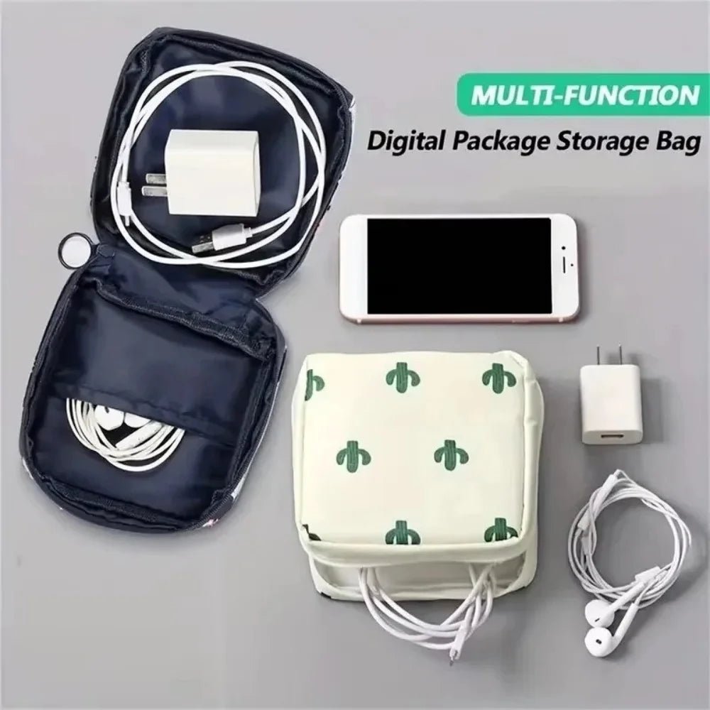 Cartoon Pattern Sanitary Napkin USA Bag Women Sanitary Napkin Tampon Storage Bag Portable Waterproof Multifunction Organizer Pouch - Ammpoure