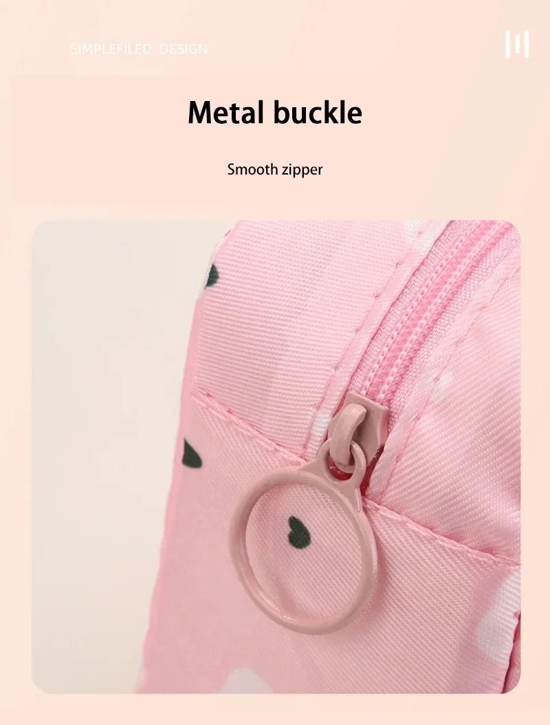 Cartoon Pattern Sanitary Napkin USA Bag Women Sanitary Napkin Tampon Storage Bag Portable Waterproof Multifunction Organizer Pouch - Ammpoure