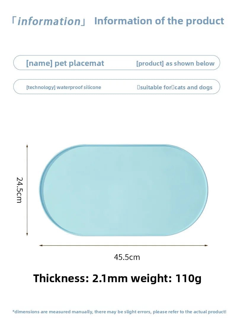 Cat Feeding Mat USA Non-Slip Waterproof Pet Food Mat for Cat & Dog Bowls, Ideal for Multipet Households & Dog Owners - Ammpoure