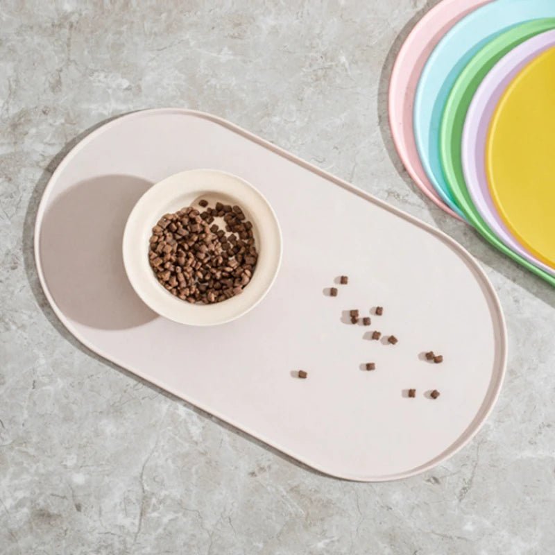 Cat Feeding Mat USA Non-Slip Waterproof Pet Food Mat for Cat & Dog Bowls, Ideal for Multipet Households & Dog Owners - Ammpoure