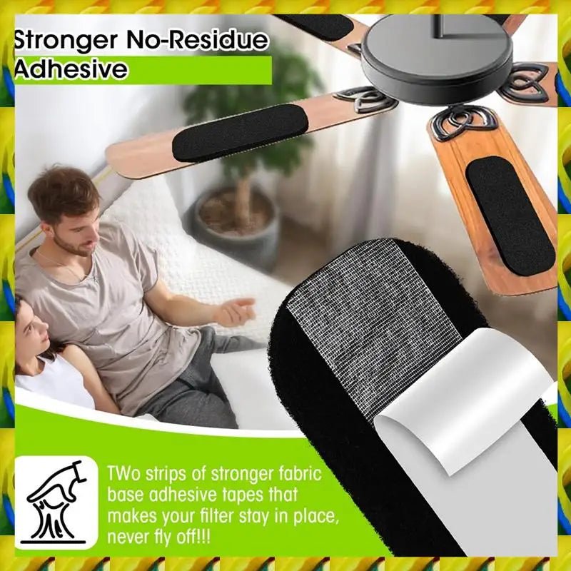 Ceiling Fan Filters Activated Carbon Air Filters Universal Home Self - adhesive Ceiling Fan Blades Filters Easy Install - Ammpoure