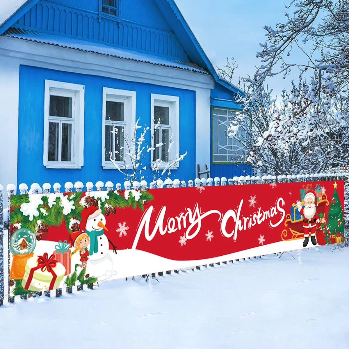 Christmas Outdoor Banner Merry Christmas Decoraton For Home 2024 Cristmas Outdoor Decor Xmas Navidad Noel Happy New Year 2025 - Ammpoure Wellbeing