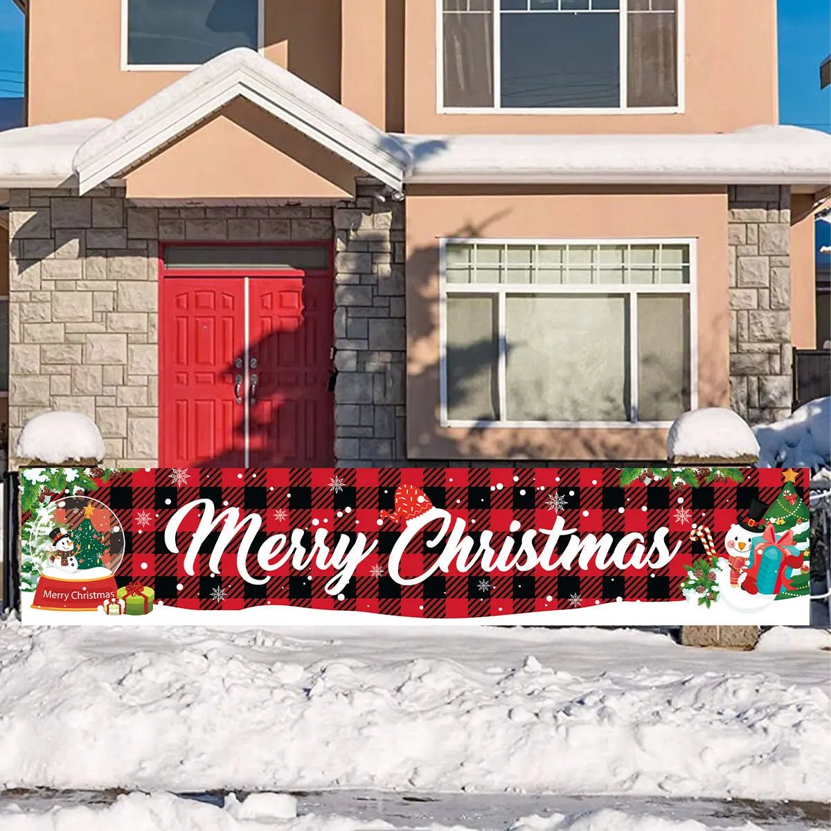Christmas Outdoor Banner Merry Christmas Decoraton For Home 2024 Cristmas Outdoor Decor Xmas Navidad Noel Happy New Year 2025 - Ammpoure Wellbeing