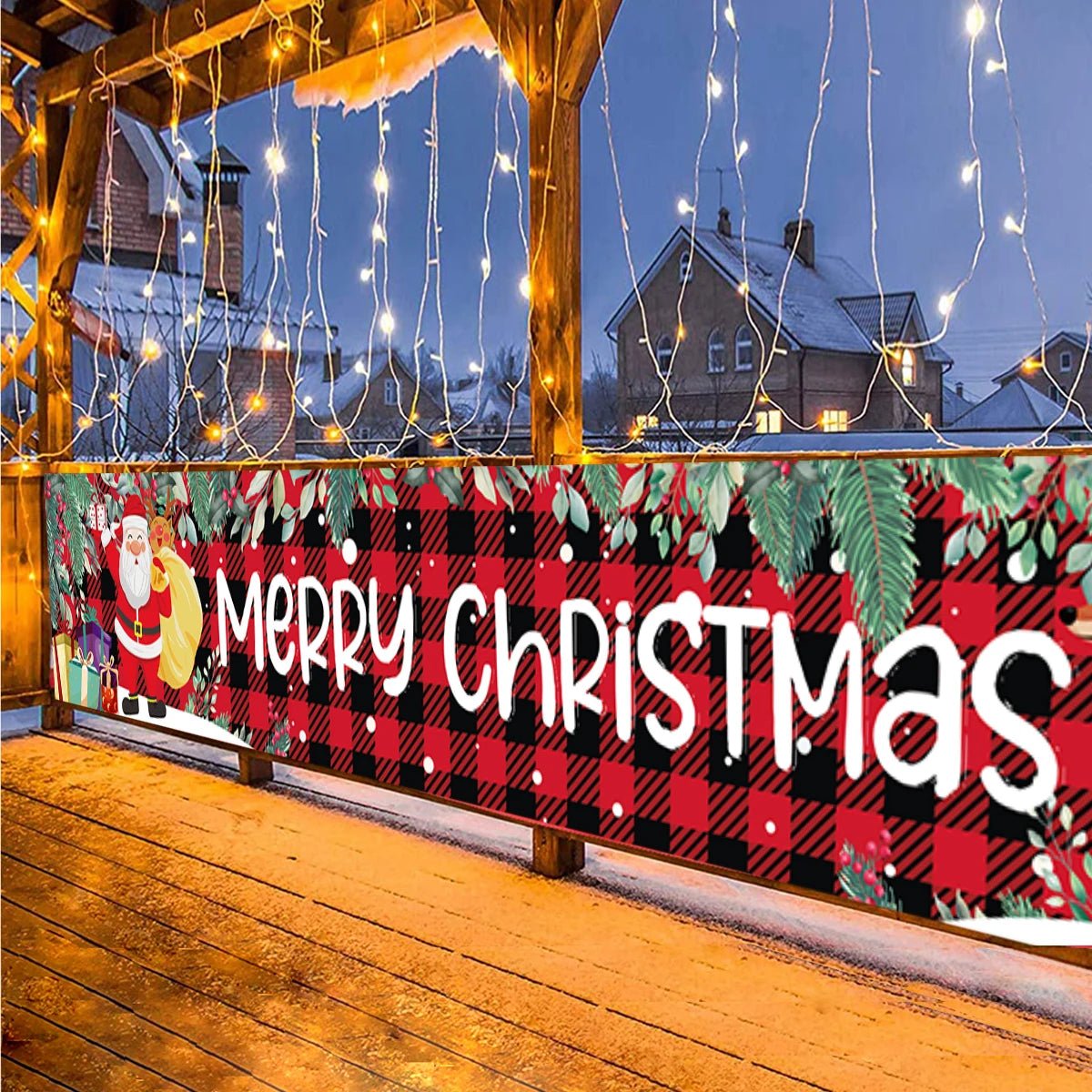 Christmas Outdoor Banner Merry Christmas Decoraton For Home 2024 Cristmas Outdoor Decor Xmas Navidad Noel Happy New Year 2025 - Ammpoure Wellbeing