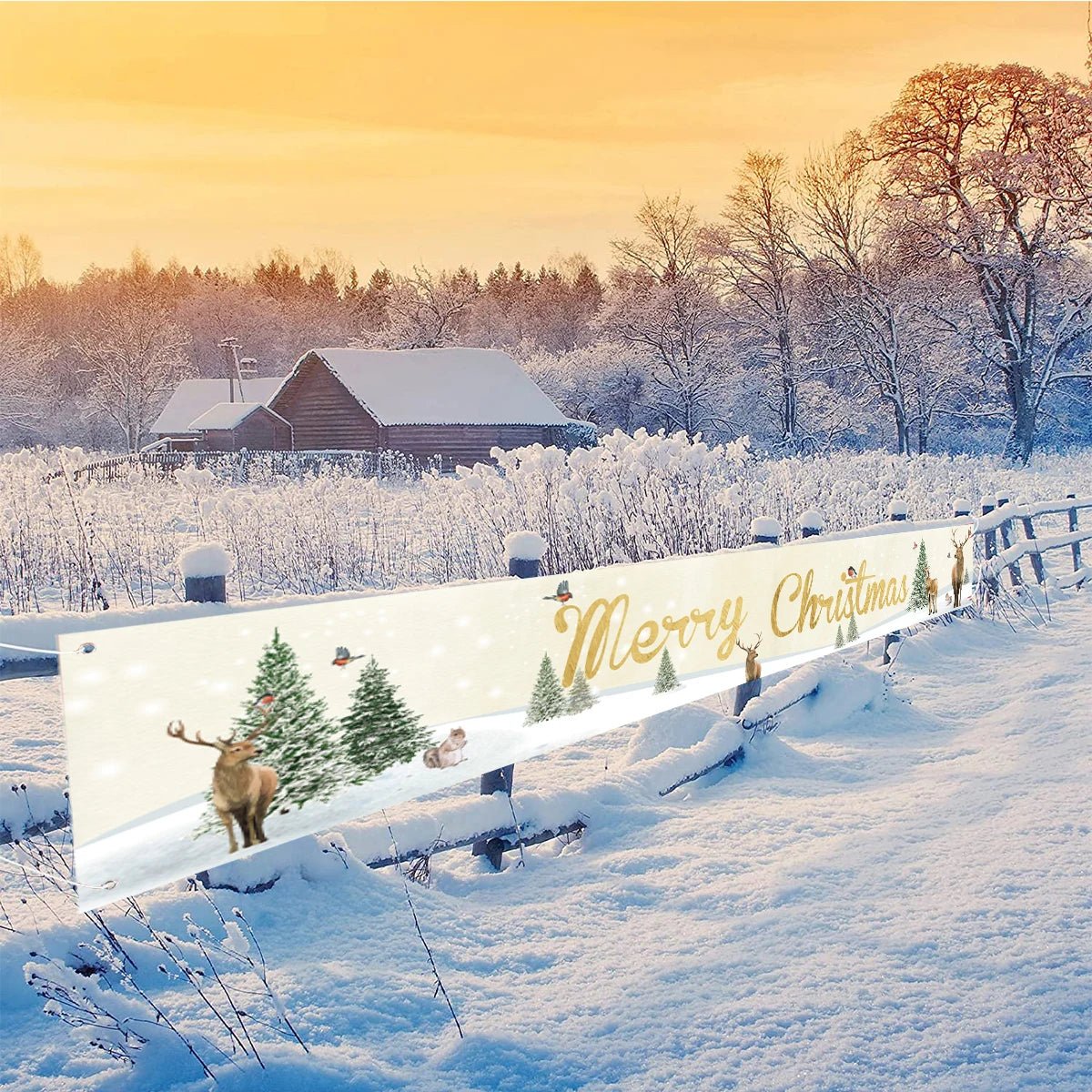 Christmas Outdoor Banner Merry Christmas Decoraton For Home 2024 Cristmas Outdoor Decor Xmas Navidad Noel Happy New Year 2025 - Ammpoure Wellbeing