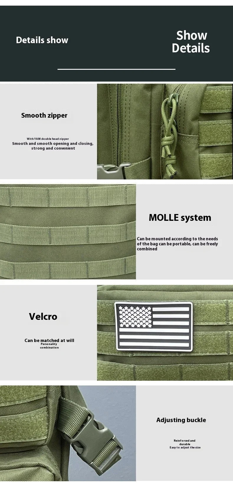 Climbing Outdoor Camouflage USA Backpack Men Bag Sports Travel Backpack Men Tactical Backpack Large Capacity Men Bags - Ammpoure