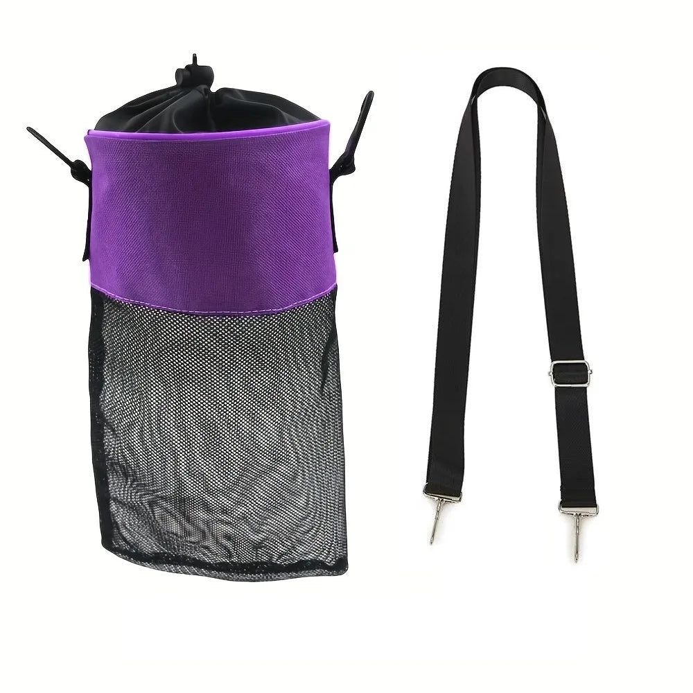 Clothespin Storage Bag Hanging Grid Clothespin Storage Bag Outdoor Drawstring Clothespin Organization Bag Household Supplies - Ammpoure