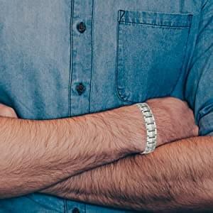 Deal: Blood pressure monitor LCD Automatic + Gold Plated Blood pressure bracelet for men women UK - Ammpoure