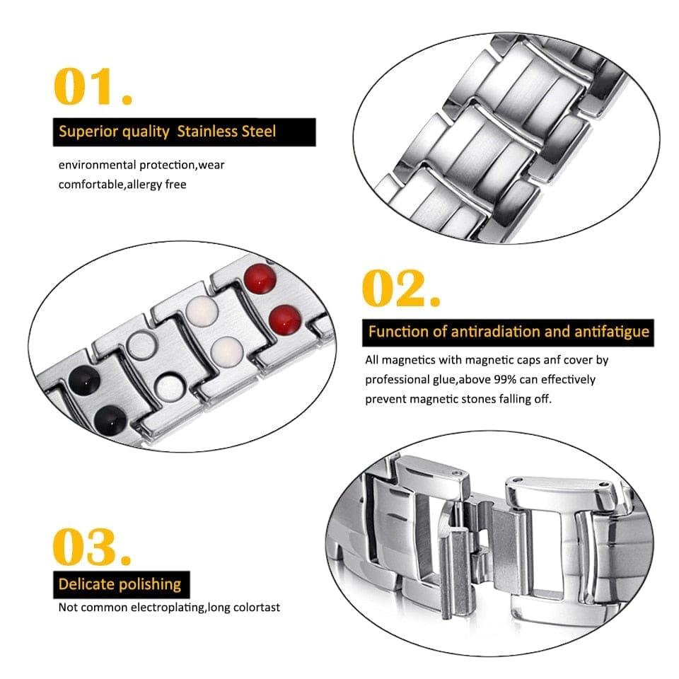 Deal: Blood pressure monitor LCD Automatic + Gold Plated Blood pressure bracelet for men women UK - Ammpoure