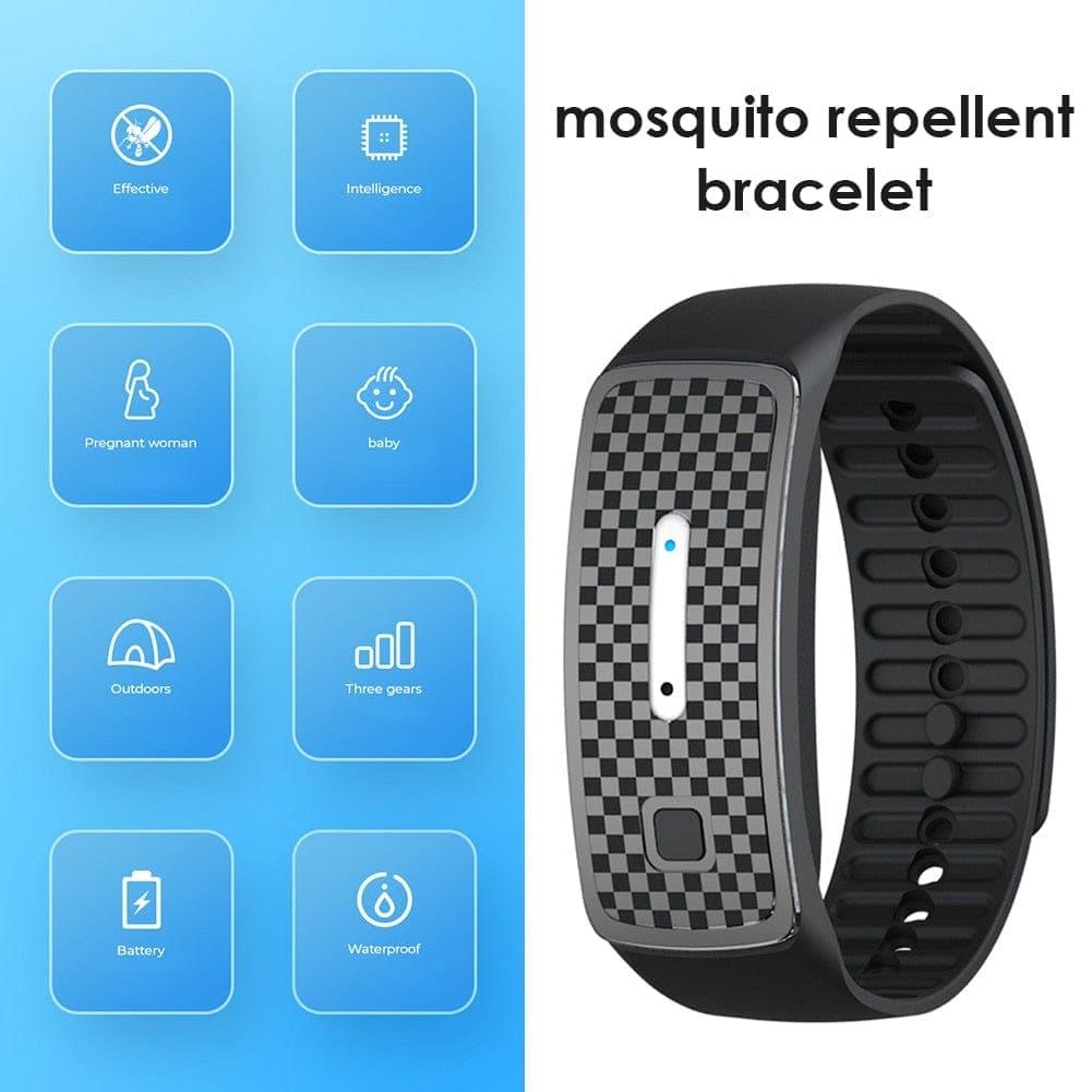 Deals: Ultrasonic Mosquito Repellent Bracelet - USB Charging Success + Waterproof Waist Bag Men Women Sports Mobile Phone Bag UK - Ammpoure