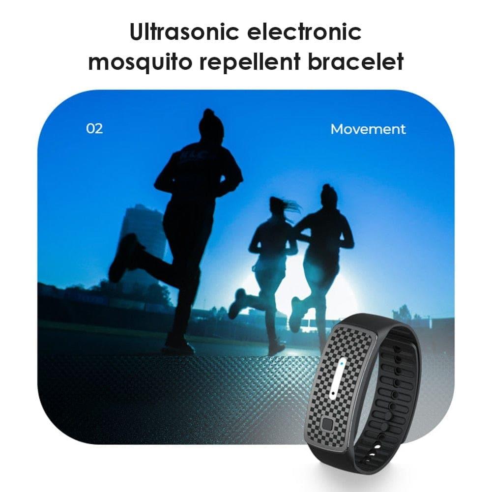 Deals: Ultrasonic Mosquito Repellent Bracelet - USB Charging Success + Waterproof Waist Bag Men Women Sports Mobile Phone Bag UK - Ammpoure