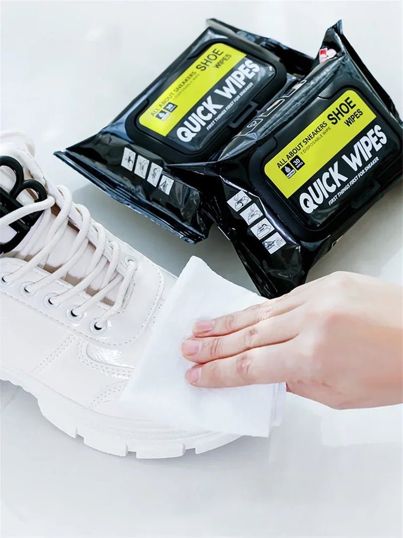 Disposable Shoe Wipes Portable Shoe Cleaners Travel Sneaker Wet Wipes Quick Cleaning White Shoes Artifact Polishing - Ammpoure