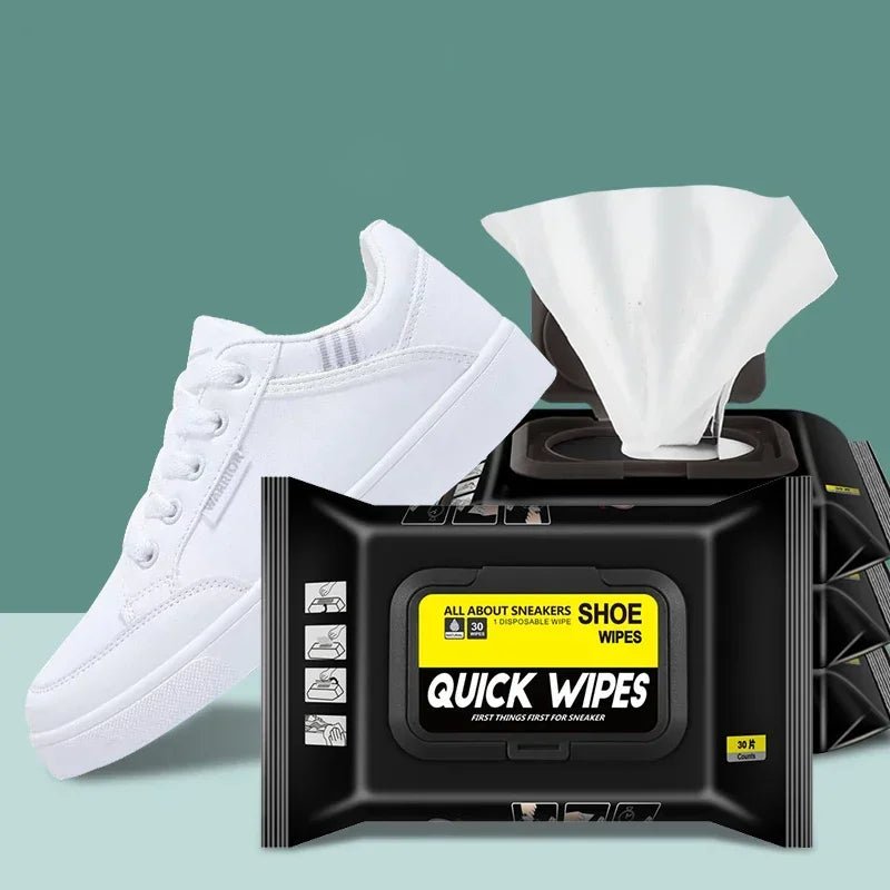 Disposable Shoe Wipes Portable Shoe Cleaners Travel Sneaker Wet Wipes Quick Cleaning White Shoes Artifact Polishing - Ammpoure