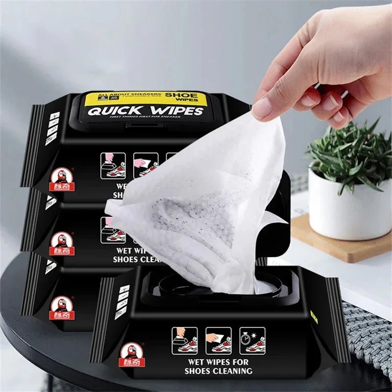 Disposable Shoe Wipes Portable Shoe Cleaners Travel Sneaker Wet Wipes Quick Cleaning White Shoes Artifact Polishing - Ammpoure