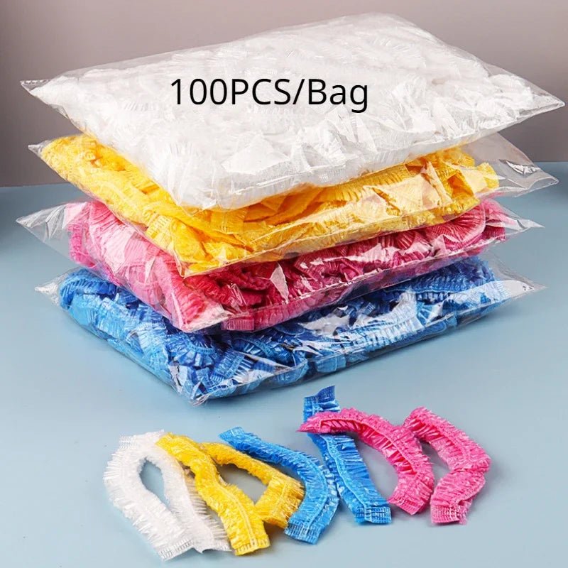 Disposable Shower Cap Canada Transparent Waterproof Hair Covers Sauna Accessories Bathroom Products for Home - Ammpoure
