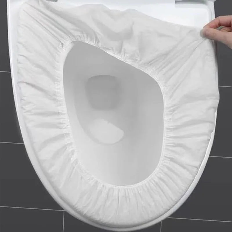 Disposable Toilet Seat Cover Waterproof Non - Woven Fabric Disposable Seat Covers for Travel Outing Hotel Hospital Public Toilet - Ammpoure