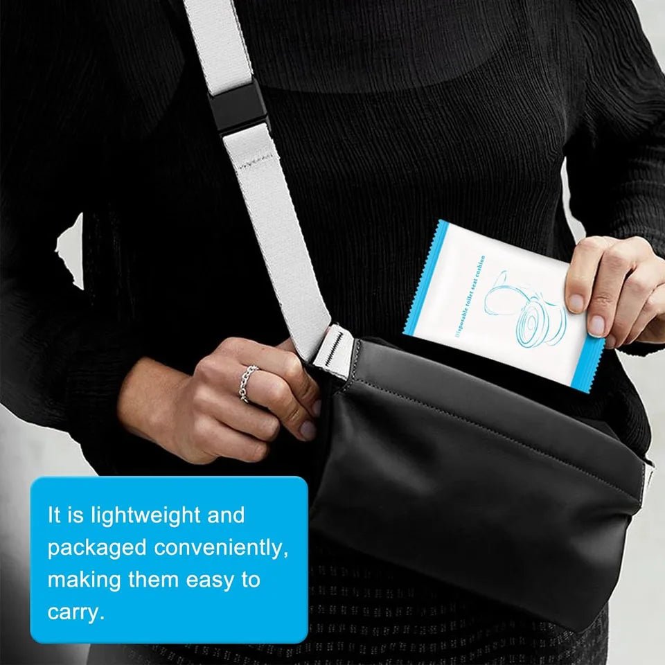 Disposable Toilet Seat Cover Waterproof Non - Woven Fabric Disposable Seat Covers for Travel Outing Hotel Hospital Public Toilet - Ammpoure