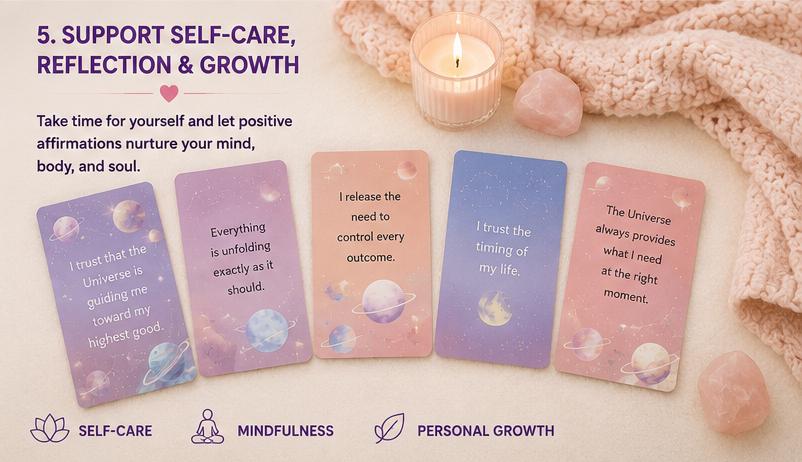 Divine Timing Affirmation Cards, Faith Surrender Journal Inserts (PDF) - Ammpoure