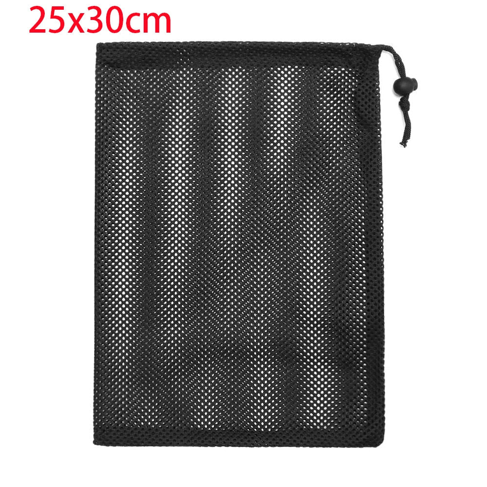 Durable Nylon Mesh Drawstring Bag Multi Purpose Outdoor Travel Stuff Sack Storage Bag Camping Bottle Pot Pan Carrier Pouch - Ammpoure