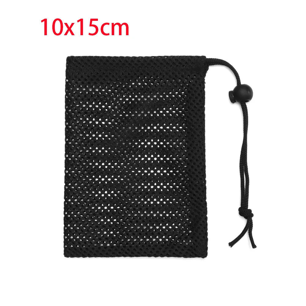 Durable Nylon Mesh Drawstring Bag Multi Purpose Outdoor Travel Stuff Sack Storage Bag Camping Bottle Pot Pan Carrier Pouch - Ammpoure