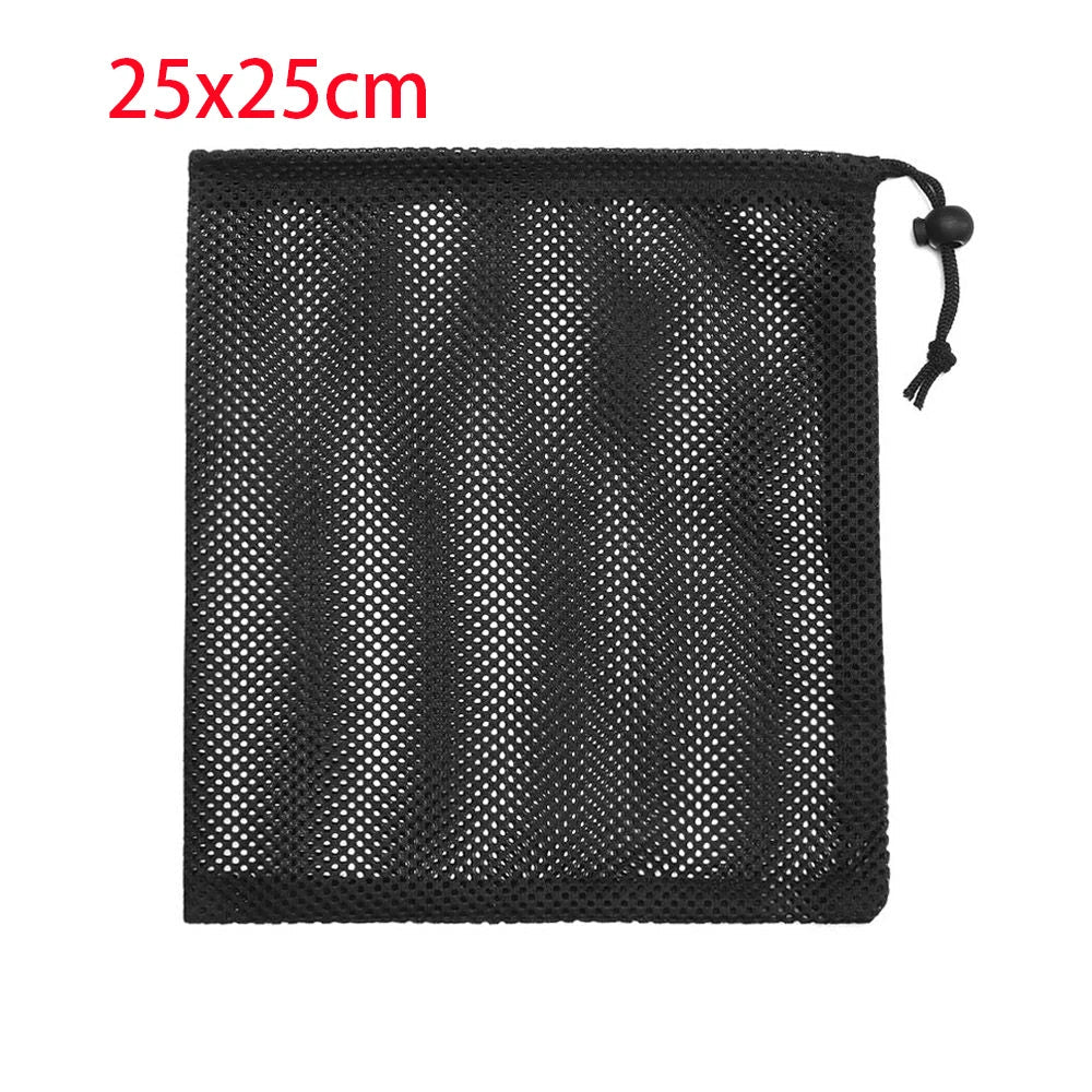Durable Nylon Mesh Drawstring Bag Multi Purpose Outdoor Travel Stuff Sack Storage Bag Camping Bottle Pot Pan Carrier Pouch - Ammpoure