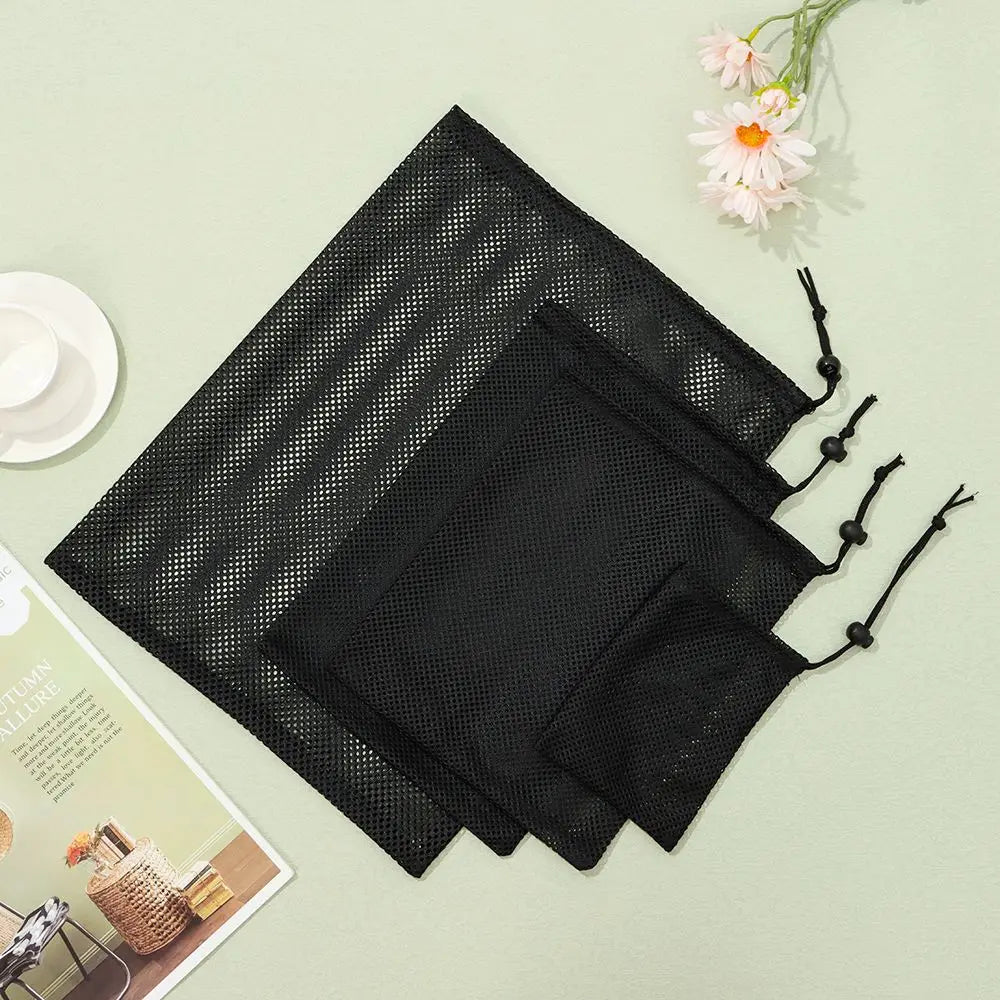 Durable Nylon Mesh Drawstring Bag Multi Purpose Outdoor Travel Stuff Sack Storage Bag Camping Bottle Pot Pan Carrier Pouch - Ammpoure