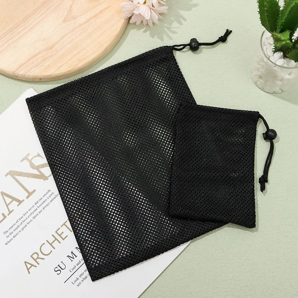 Durable Nylon Mesh Drawstring Bag Multi Purpose Outdoor Travel Stuff Sack Storage Bag Camping Bottle Pot Pan Carrier Pouch - Ammpoure