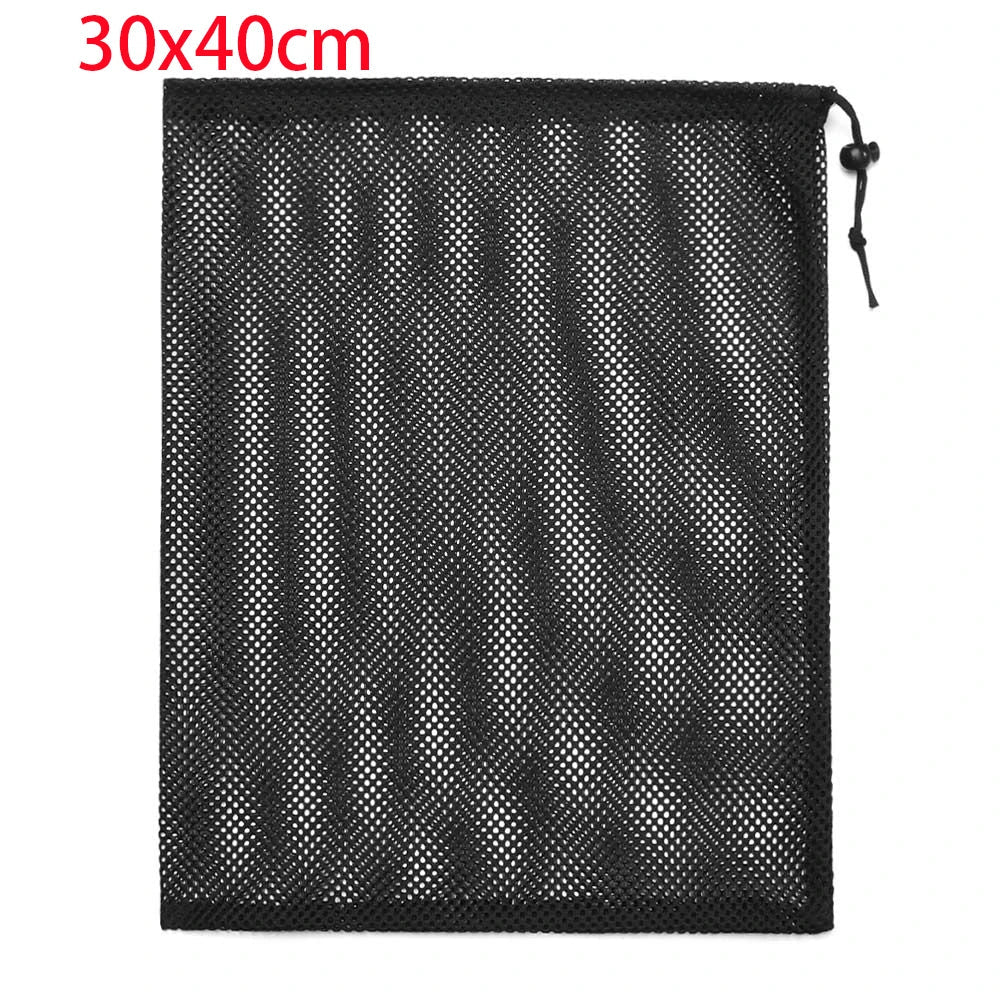 Durable Nylon Mesh Drawstring Bag Multi Purpose Outdoor Travel Stuff Sack Storage Bag Camping Bottle Pot Pan Carrier Pouch - Ammpoure
