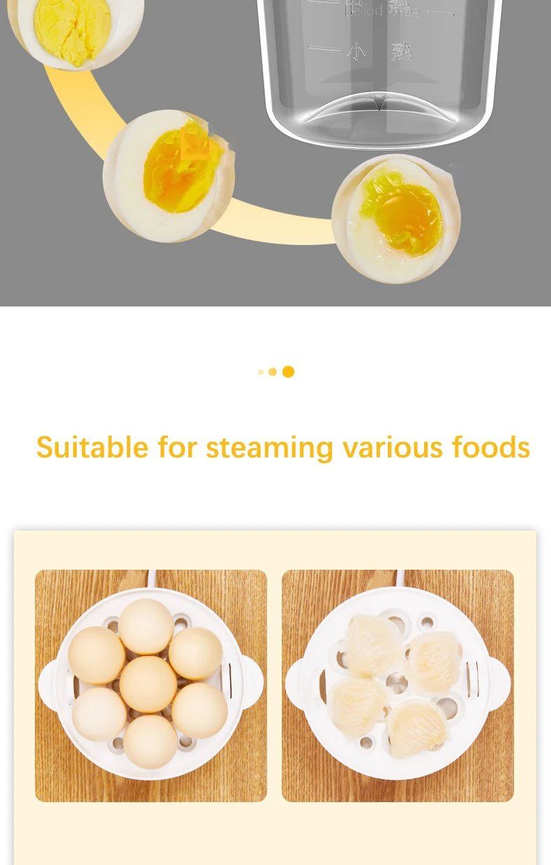 Egg Cooker Multifunctional Electric Egg Boiler Double Layers Egg Cooker Mini Steamer Poacher Kitchen Cooking Breakfast Machine - Ammpoure