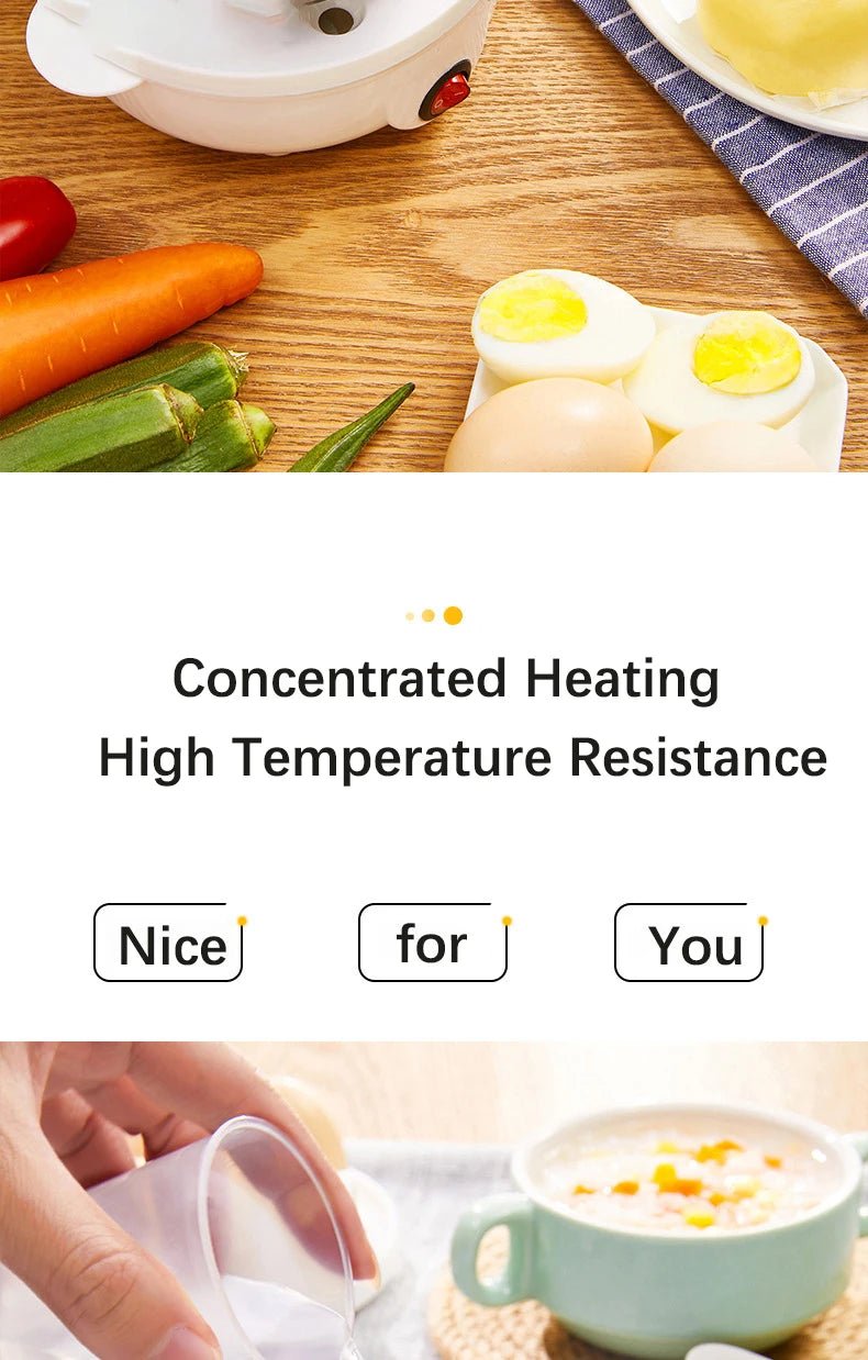 Egg Cooker Multifunctional Electric Egg Boiler Double Layers Egg Cooker Mini Steamer Poacher Kitchen Cooking Breakfast Machine - Ammpoure