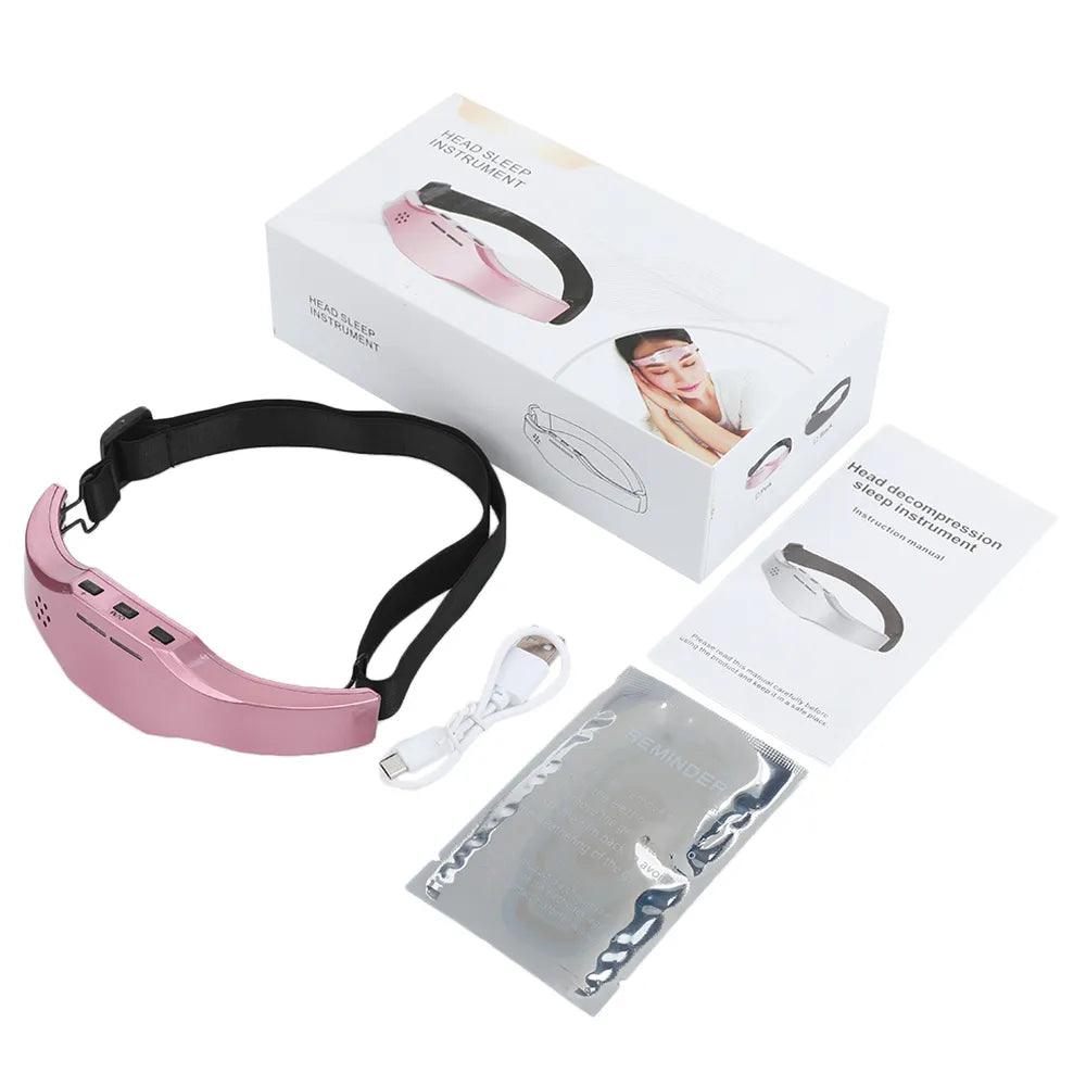 Electric Headache & Migraine Relief Head Massager Insomnia Therapy Release Stress Sleep Monitor Relax Health Care Sleeping Device - Ammpoure Wellbeing