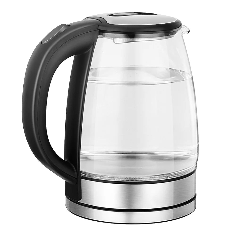 Electric Kettle Glass Tea Kettle 1500 - 1800W Water Boiler Home Kitchen water heater,Dry Boiling Protection - Ammpoure