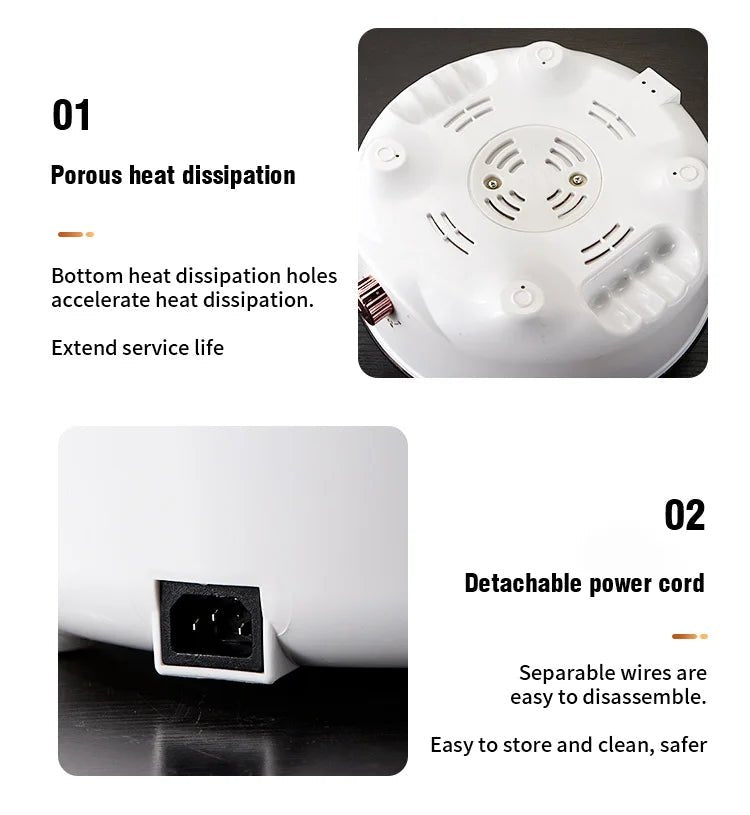 Electric MultiCooker Electric Frying Pan 220V Househould Barbecue Fried Steak Fish Omelette Frying Pan Non - stick Cooking Machine - Ammpoure