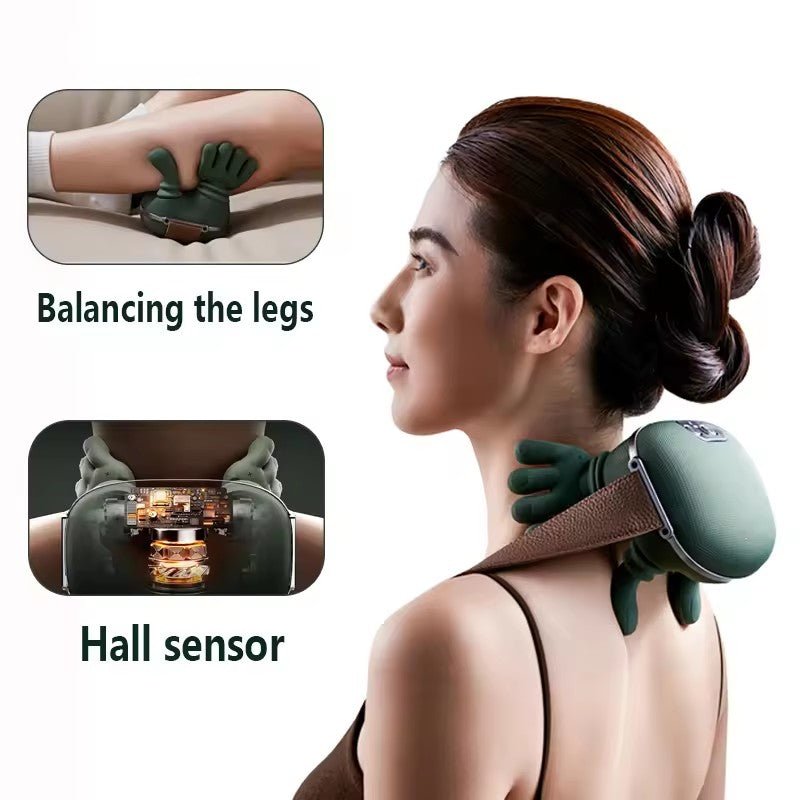 Electric Neck And Shoulder Muscle Massager Wireless Shoulder And Back Kneading Massage Shawl Neck Masajeador Relax Pain Relief - Ammpoure