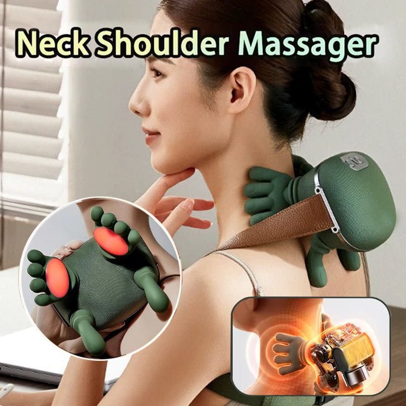 Electric Neck And Shoulder Muscle Massager Wireless Shoulder And Back Kneading Massage Shawl Neck Masajeador Relax Pain Relief - Ammpoure