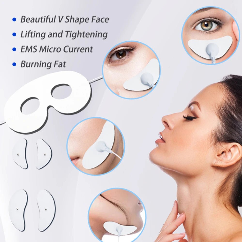 EMS Facial Lifting Massager Current Muscle Stimulator Eye Face Beauty Skin Tightening Antiwrinkle Face Skin Care Dark Circle - Ammpoure