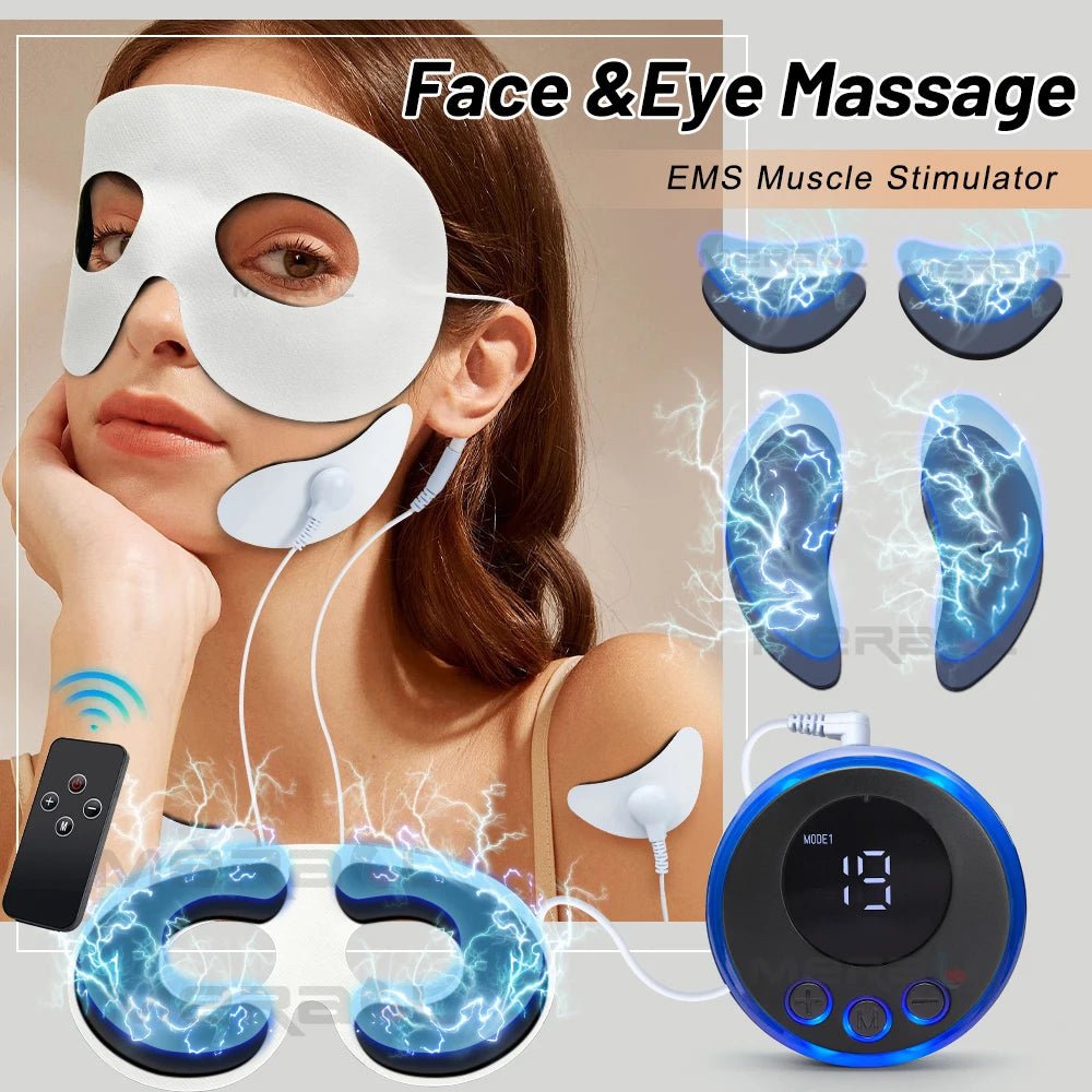 EMS Facial Lifting Massager Current Muscle Stimulator Eye Face Beauty Skin Tightening Antiwrinkle Face Skin Care Dark Circle - Ammpoure