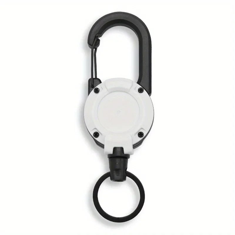 Extendable Retractable Holders Keychain Badge Reels Heavy Duty Clip With Carabiner Key Chain For Men Outdoor Bags - Ammpoure