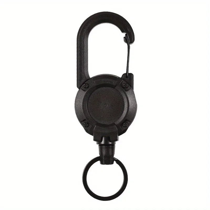 Extendable Retractable Holders Keychain Badge Reels Heavy Duty Clip With Carabiner Key Chain For Men Outdoor Bags - Ammpoure