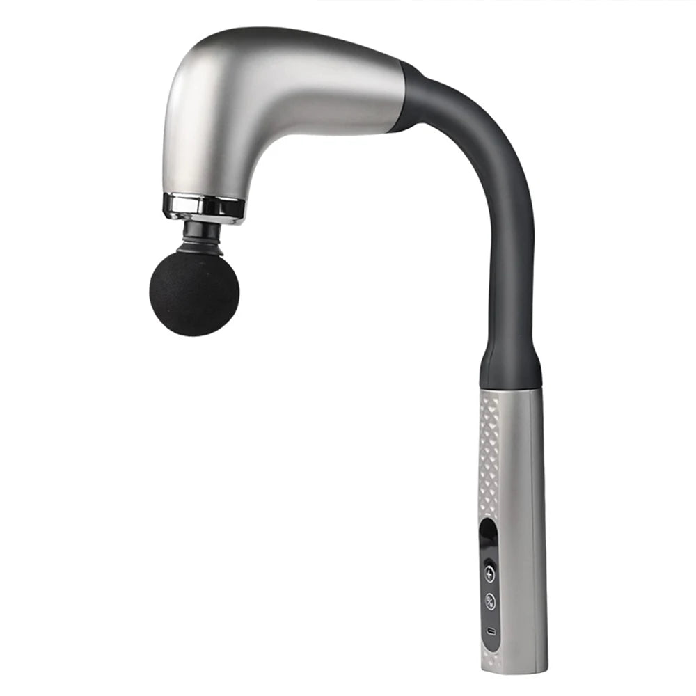 Fascia Gun with Extended Handle and Elbow for Self - assist Massage of the Upper and Lower Back Muscle Relaxation and Massage Done - Ammpoure Wellbeing