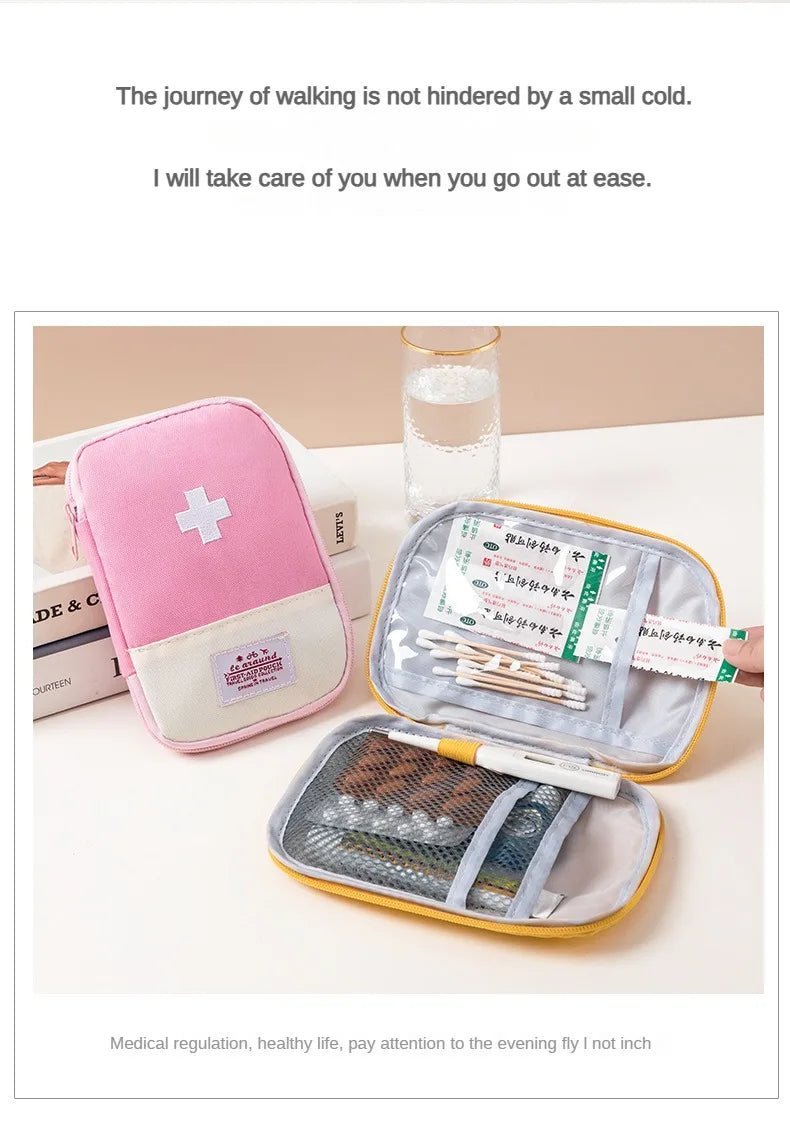 First Aid Kit Pouch Home Medicine Storage Bag Suitable For Outdoor Travel Medical Bag Home Rescue Emergency Survival Kit - Ammpoure