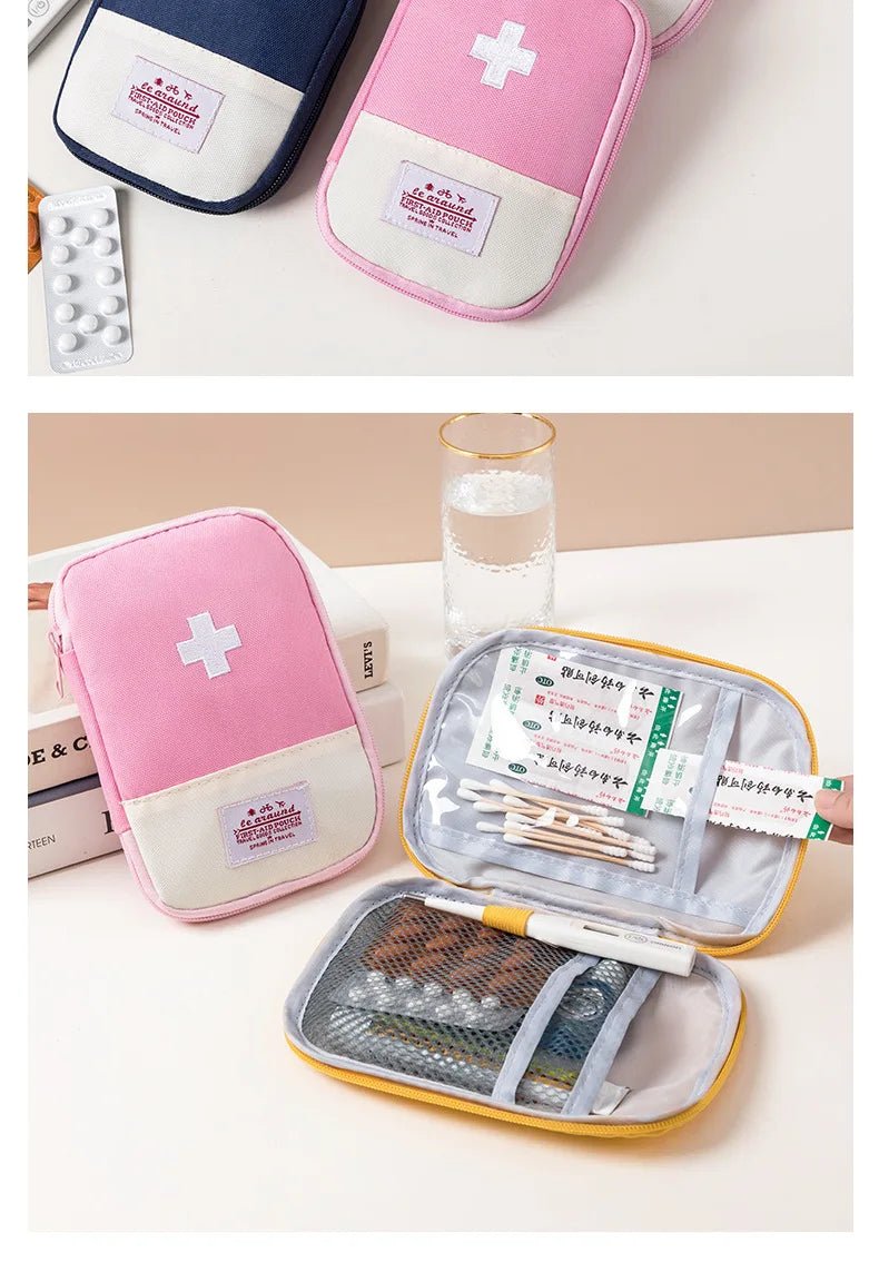 First Aid Kit Pouch Home Medicine Storage Bag Suitable For Outdoor Travel Medical Bag Home Rescue Emergency Survival Kit - Ammpoure