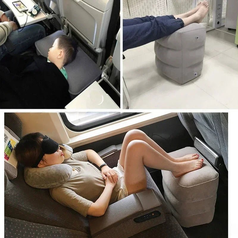 Flight Sleeping Footrest Rest Pillow On Airplane Car Bus Adjustable Kids Inflatable Travel Sleep Resting Pillows WJ529 - Ammpoure