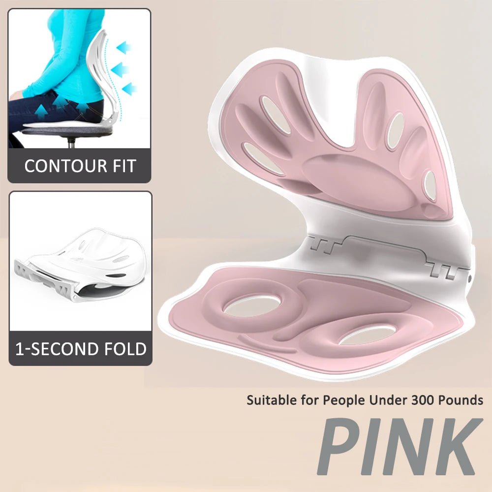 Foldable Back Support Sitting Posture Correction Office Chair Back Pain Relief Ergonomic Waist Protection Cushion Anti Hunchback - Ammpoure