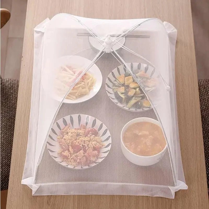 Food Cover Mesh Folding Washable Flies Tables Cover Insect Proof Protective Dish Covers Home Kitchen Storage Accessaries - Ammpoure