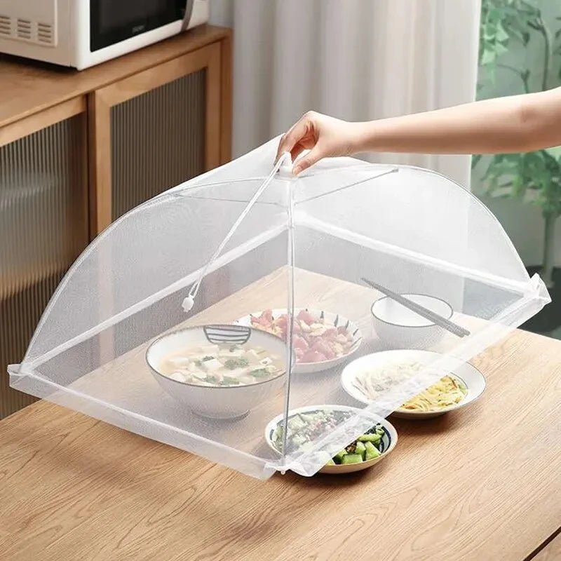 Food Cover Mesh Folding Washable Flies Tables Cover Insect Proof Protective Dish Covers Home Kitchen Storage Accessaries - Ammpoure