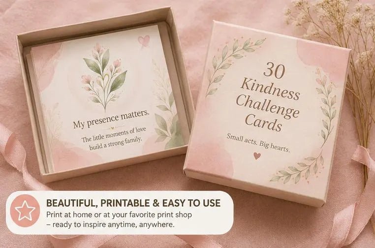 Gentle Motherhood Positive Affirmation Cards, Mindful Parenting Deck, Encouraging New Mom Gift, Self Care Routine Template, PDF - Ammpoure