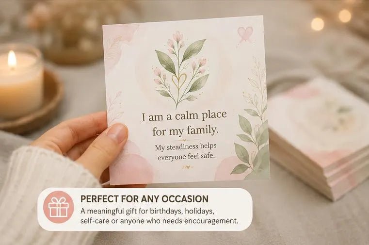 Gentle Motherhood Positive Affirmation Cards, Mindful Parenting Deck, Encouraging New Mom Gift, Self Care Routine Template, PDF - Ammpoure